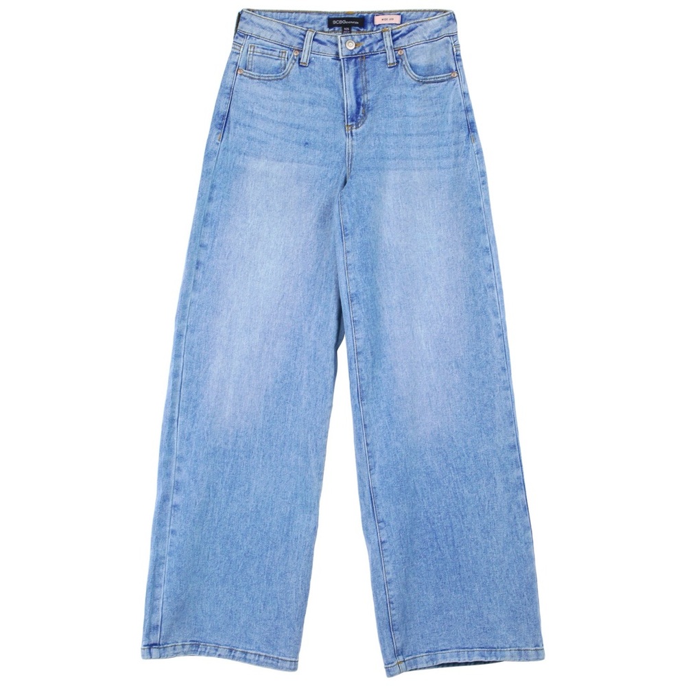 BCBGeneration Juniors Mid Rise Wide Leg Jeans